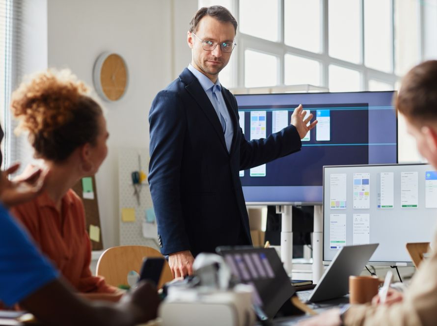 Speaker talking about new technology in IT